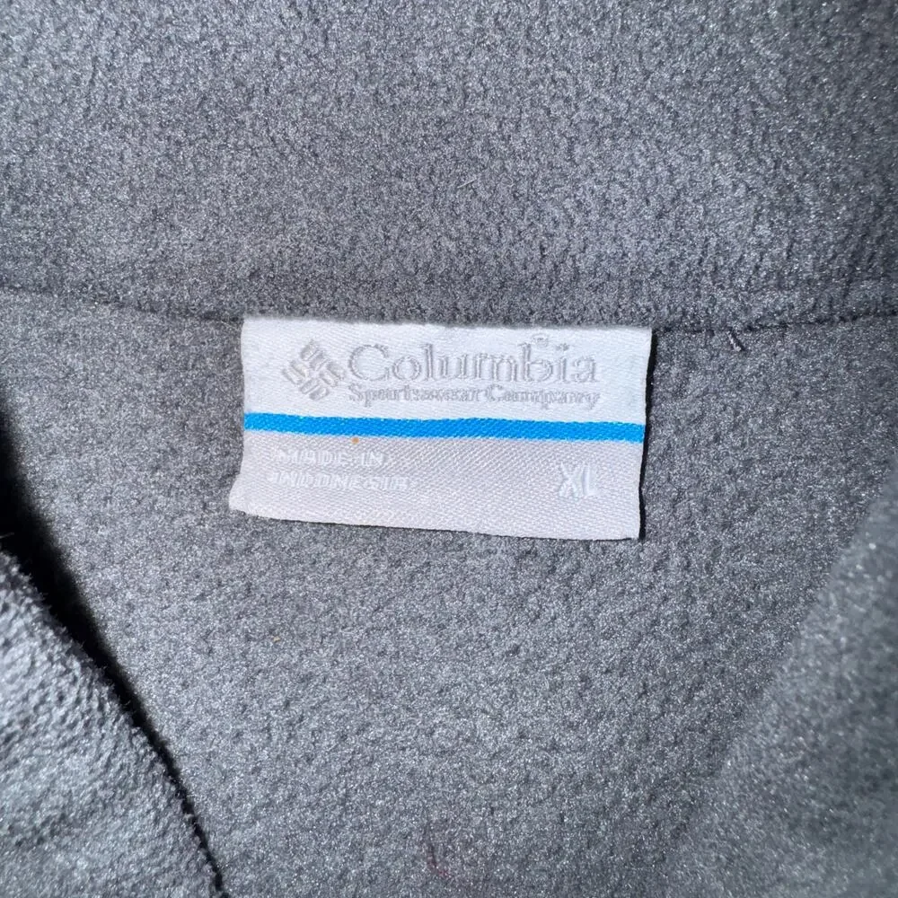Columbia Jacket‎ Men's Gray Full Zip Long Sleeve Fleece Sz XL